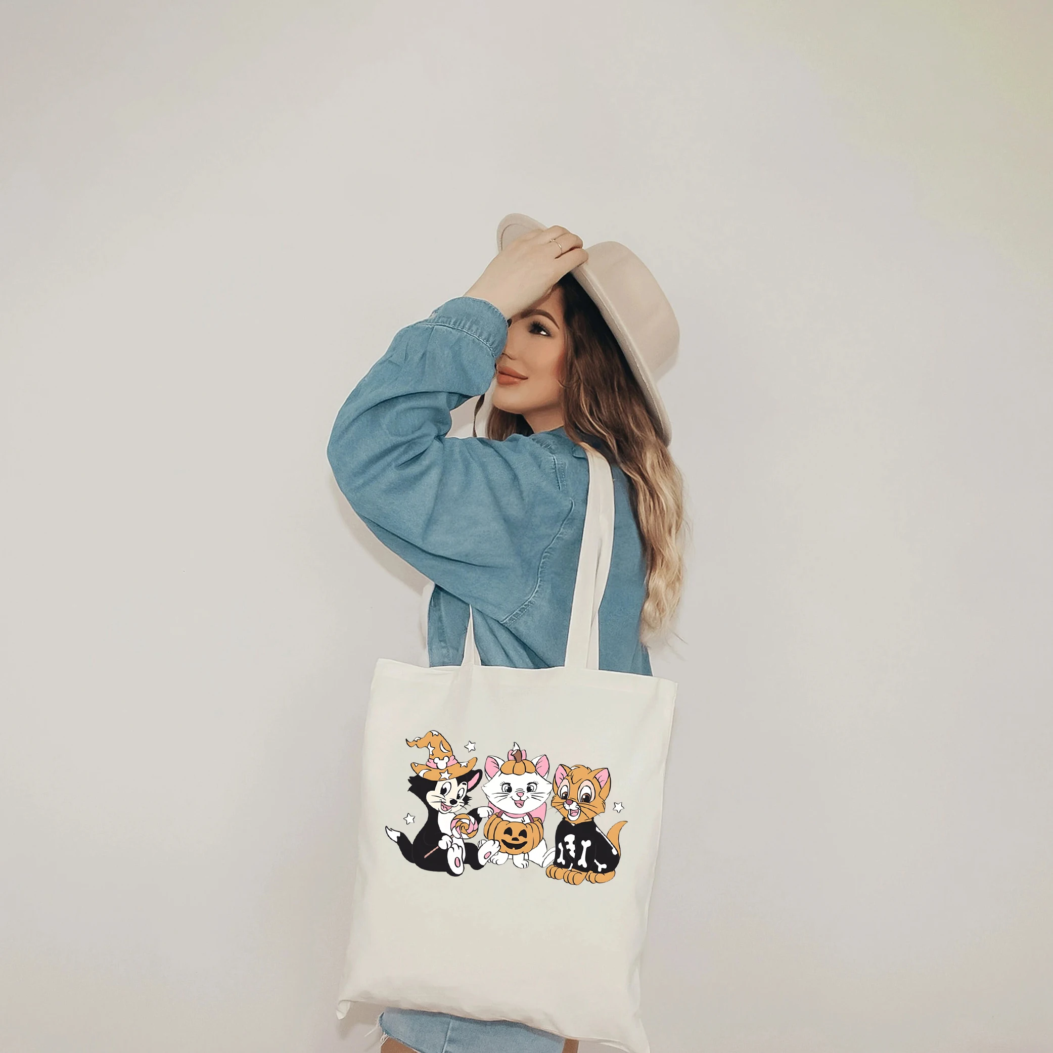 Сумка-тоут Cataholic женская сумочка на плечо с принтом кошки любящей магию тоут для