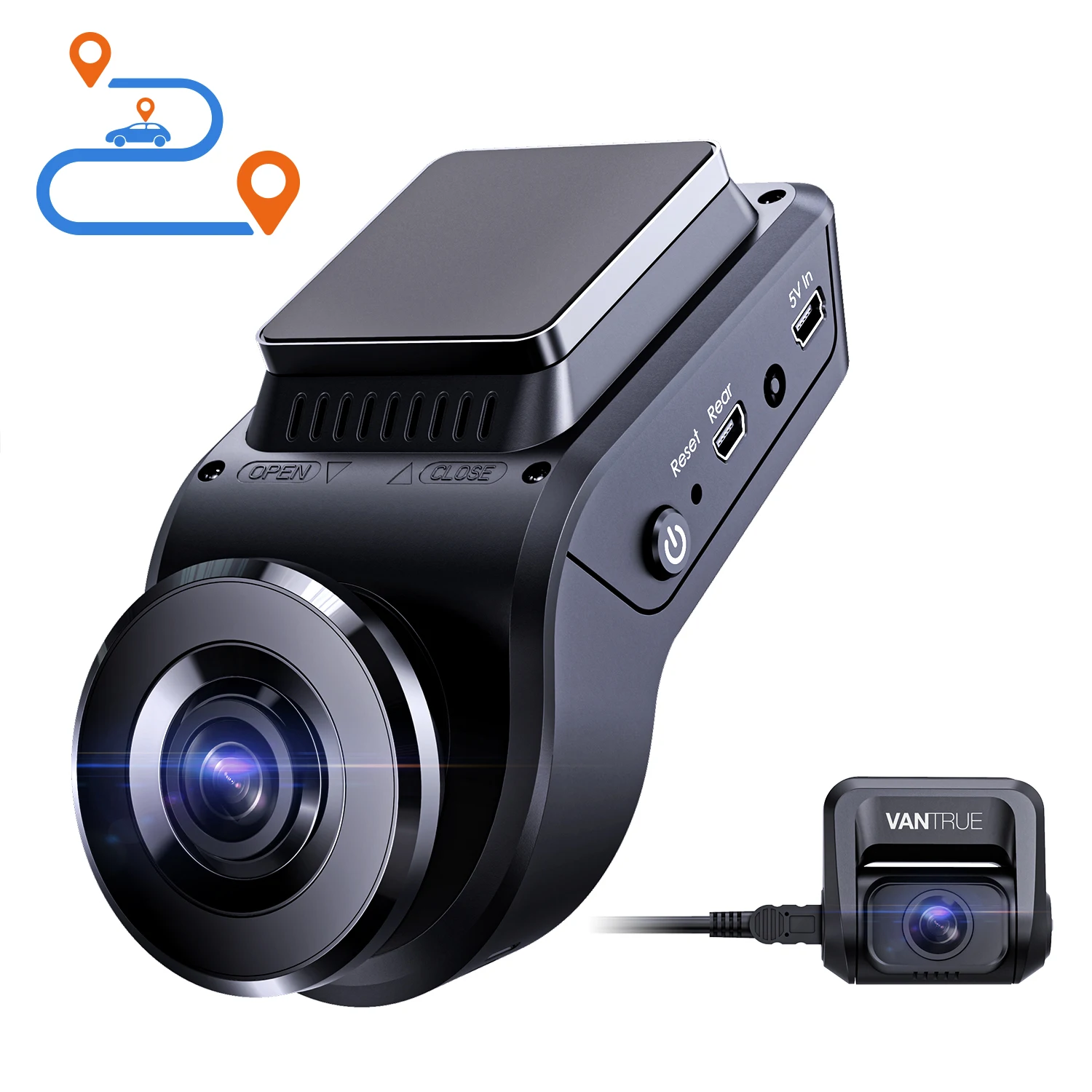 Vantrue S1 Автомобильный видеорегистратор 4K передний и задний супер ночное видение