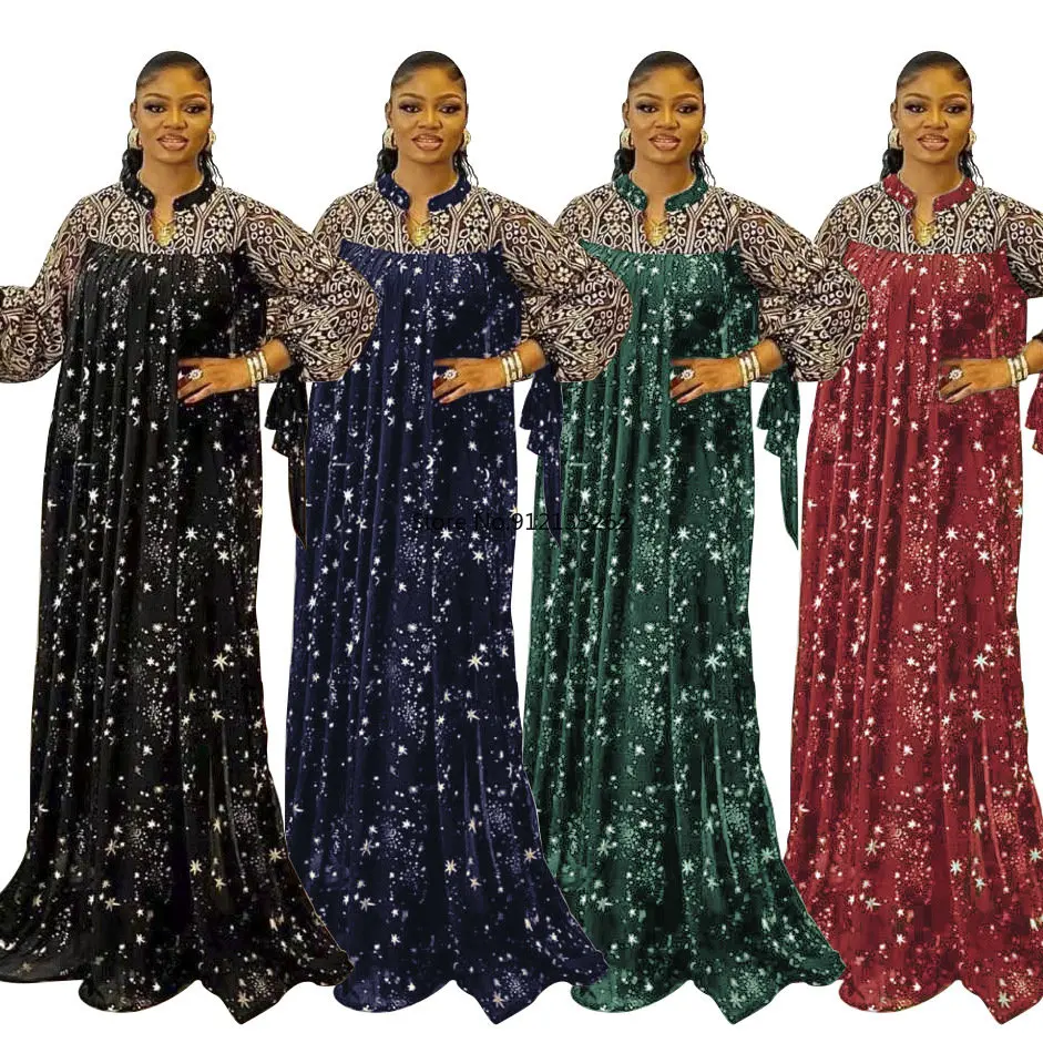 

Платье женское длинное из полиэстера, с длинным рукавом и круглым вырезом