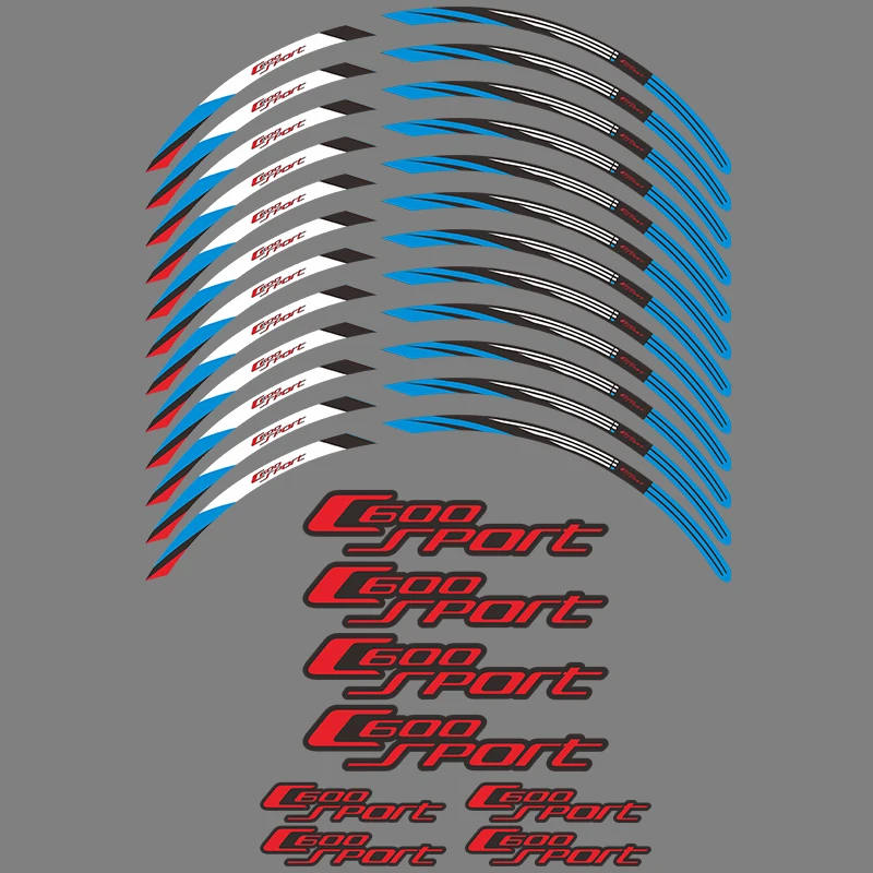 

Наклейка на колесо мотоцикла, водонепроницаемая лента на обод для BMW C600 Sport C 600, аксессуары 2012-2015, 15-дюймовые наклейки на колеса