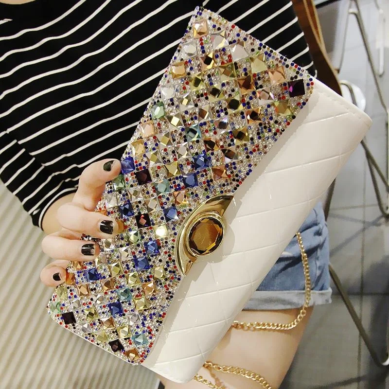 

Luxurious and noble austrian rhinestone day clutch new clutch purse Wedding Crystal Purses Evening bag women bag handbags
