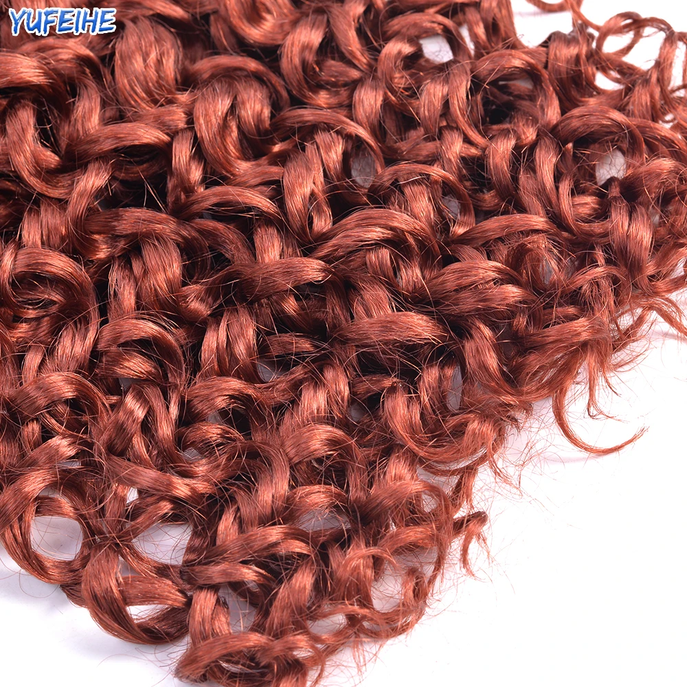 Yufeihe Brazilian GoGo Curl Crochet Hair Hook Braid Hair Extension  African Curls Synthetic Hair Ombre Black For Women Kids images - 6