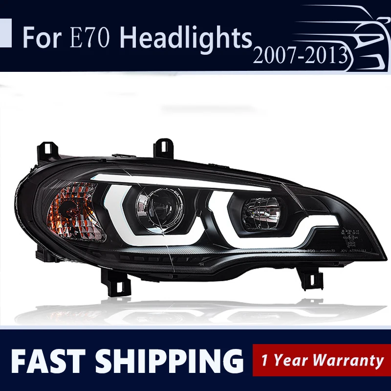 

Автомобильная фара для X5 фар 2007-2013 E70, фара «ангельские глазки», лампа дневных ходовых огней, Hid Биксеноновые автомобильные аксессуары