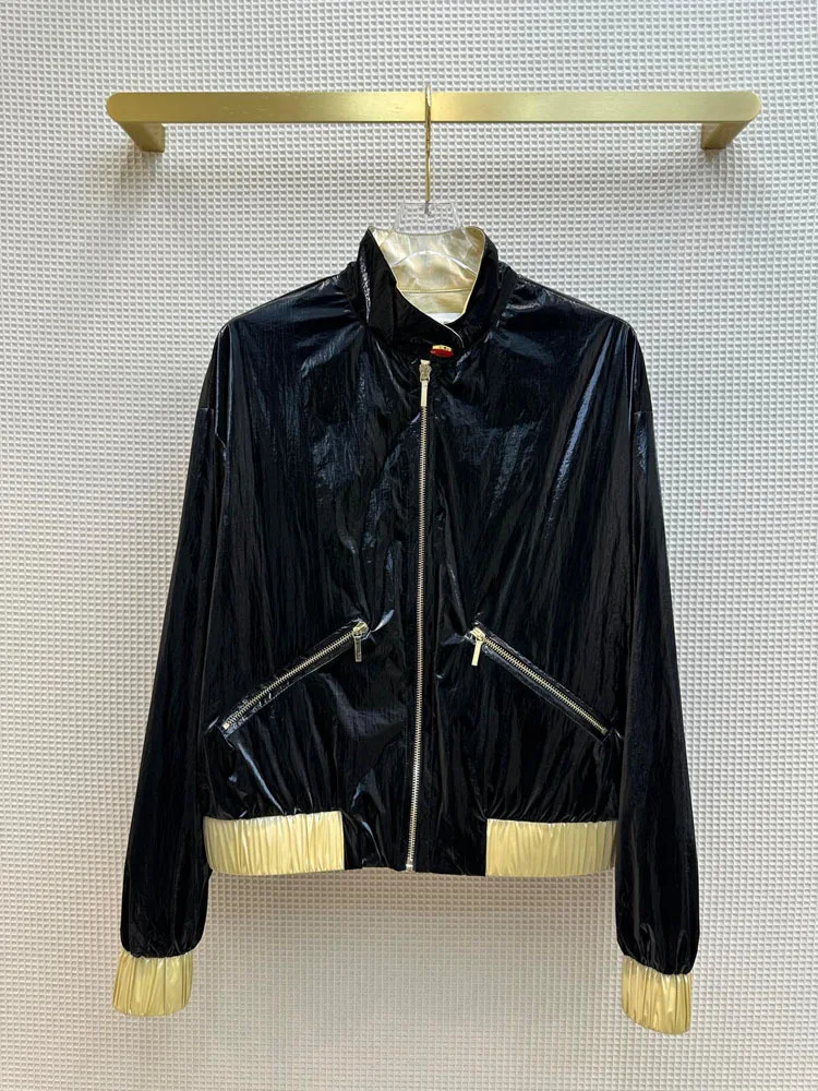 

High-end Jackets Women's Sports Casual Simple Loose Stand Collar Light Jacket