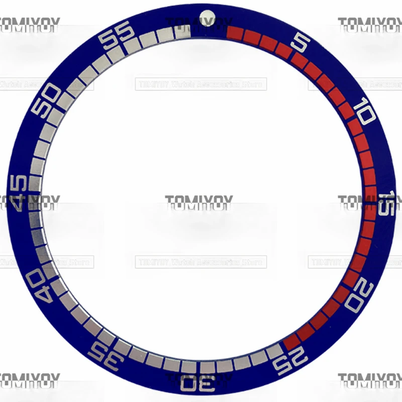 38 мм черно-синяя стандартная плоская вставка для циферблата подходит