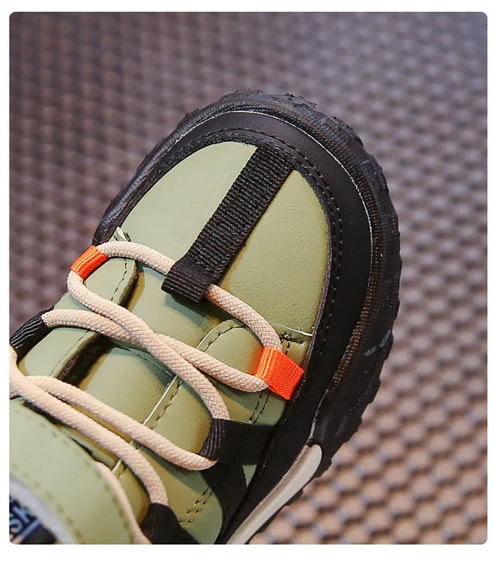 Подростковые зимние ботинки толстые теплые плюшевые нескользящая трендовая