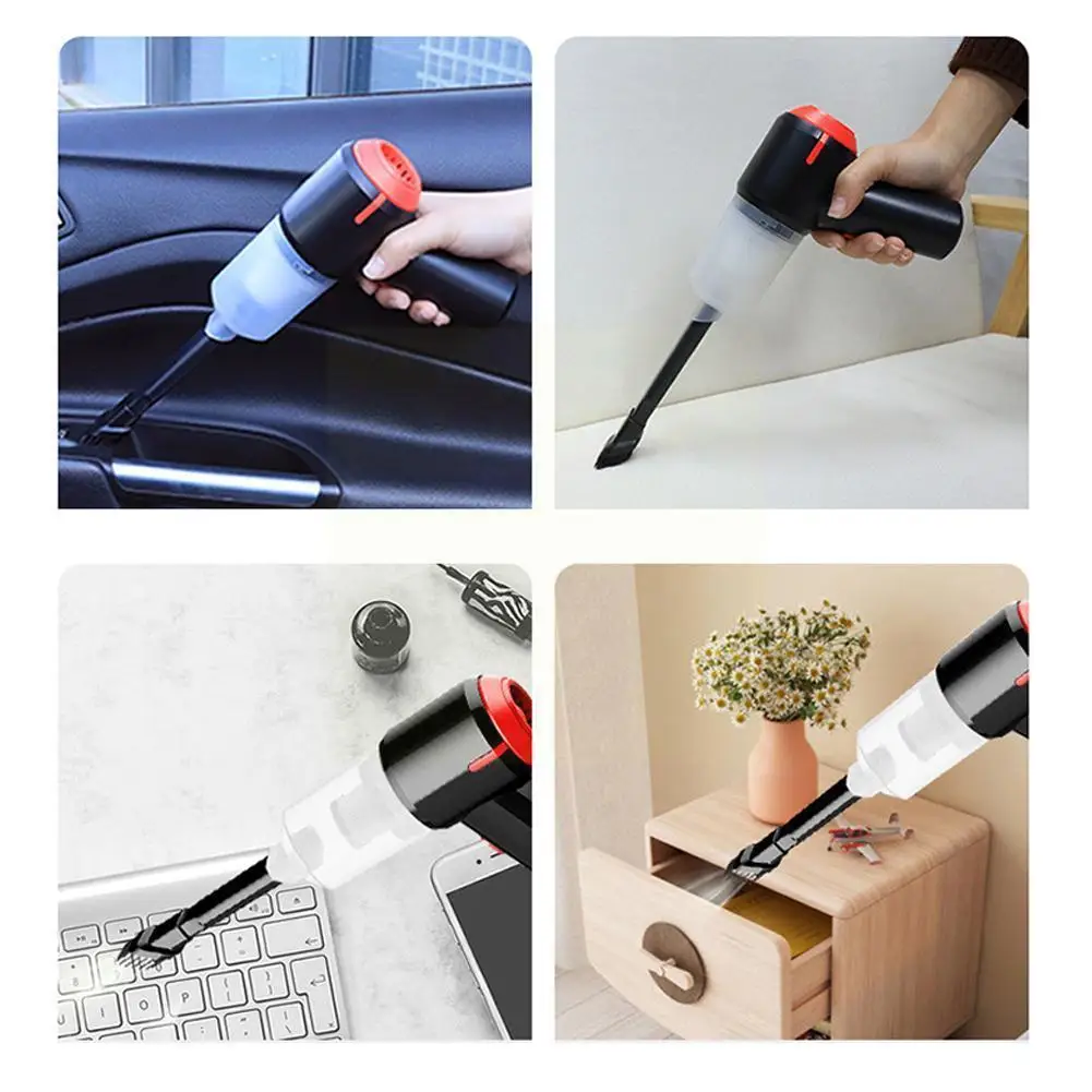 

2in1 Mini Air Duster Electric Cleaner Tool Handheld Vacuum Cleaner & Cordless Air Blower For Computer Keyboard Piano Laptop F2e2