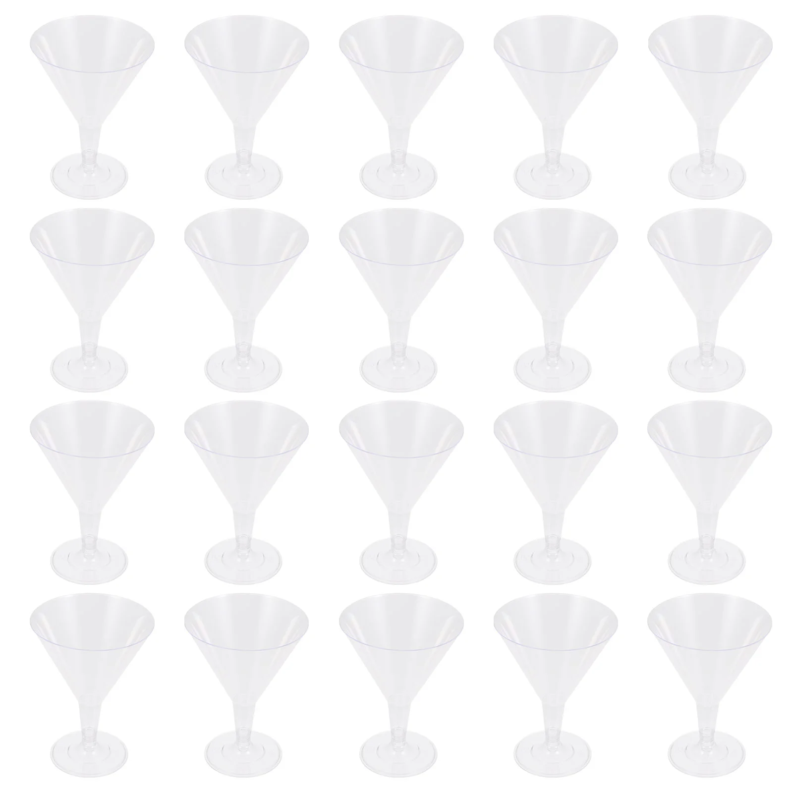 

20 Pcs Mini Containers Margarita Disposable Drinking Cup Party Flute Martini Plastic Juice