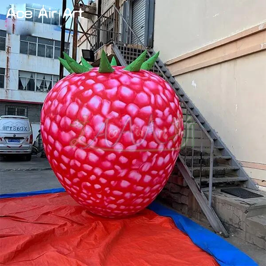 Фото Гигантские надувные модели клубники и фруктов для открытия магазина, рекламное украшение №4