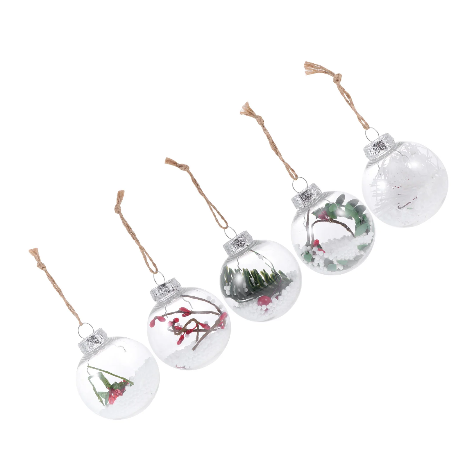 

5Pcs Christmas Balls Vase Fillers Seasonal Holiday Party Decorations Pendants