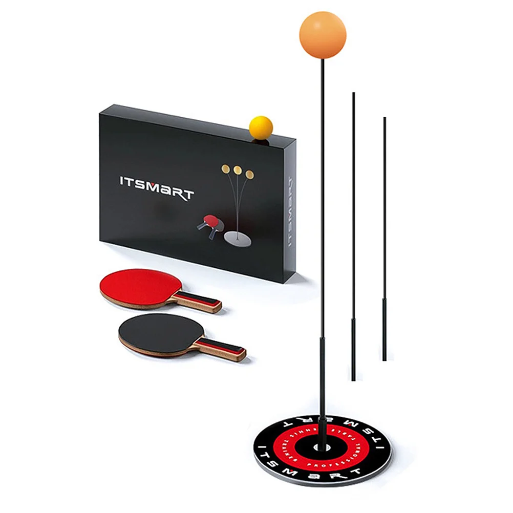 

Table Tennis Trainer Elastic Shaft Pong Balls Paddles Set Flexible Practice for Children 11M