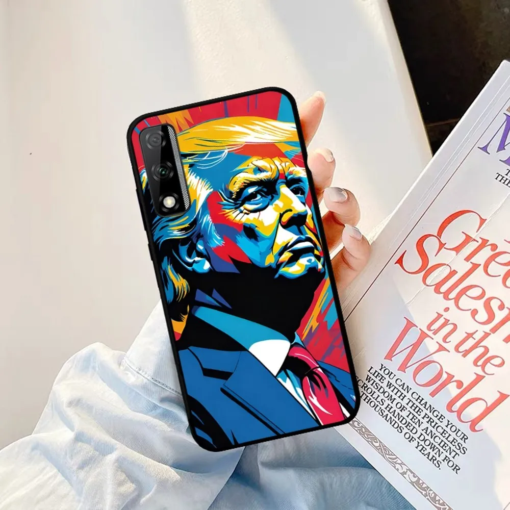 Чехол для телефона с рисунком Trump Fun Huawei Y9 6 7 5 Prime Enjoy 7s 8 Plus 7a 9e 9plus 8E Lite Psmart Shell