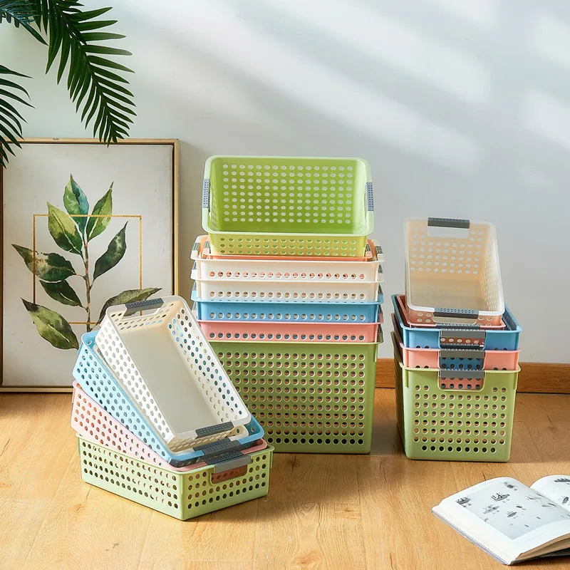 

Plastic storage frame for children's toys desktop snacks storage basket for kitchen fruits and vegetables storage baskets