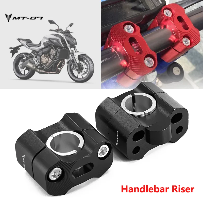 

For YAMAHA MT-07 MT07 MT 07 2014-2022 2021 2020 2019 CNC 22mm 28mm Handlebar Risers Adapter Off Road Motorcycle Bar Clamps