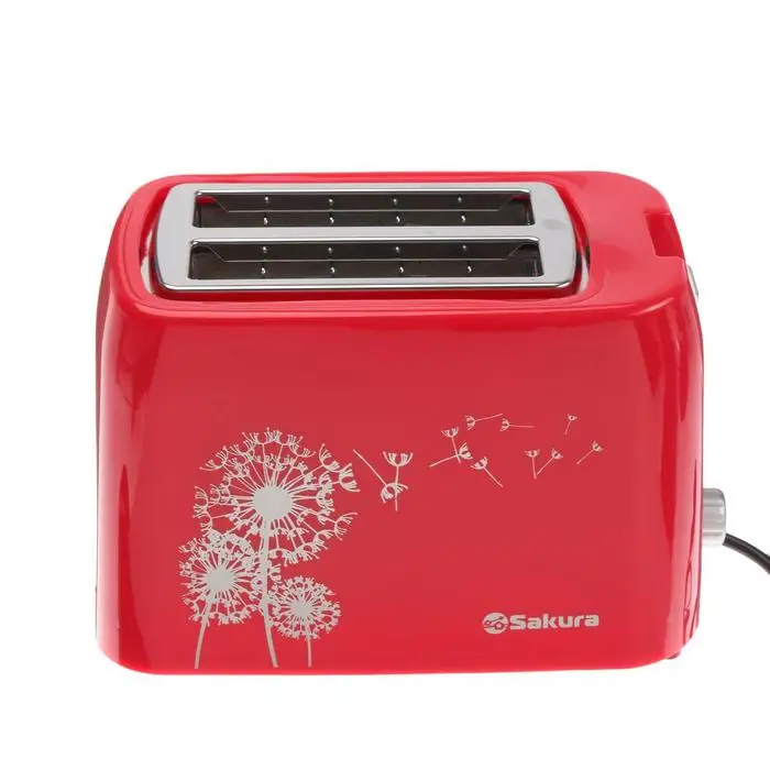 Тостер Sakura SA-7608R 750 Вт 5 режимов прожарки 2 тоста красный | Бытовая техника