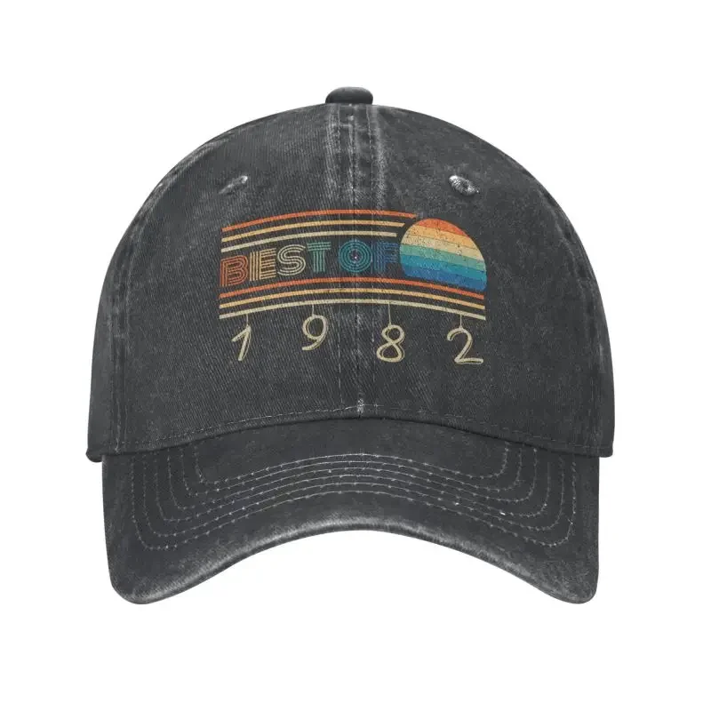 

Classic Unisex Cotton Born In Best Of 1982 Baseball Cap Adult 40th Birthday Adjustable Dad Hat for Men Women Sun Protection