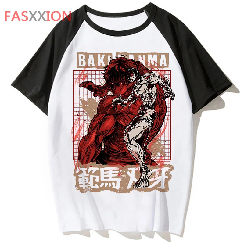 

baki hanma t shirt hip harajuku top hop men tee streetwear clothing tshirt funny male t-shirt for