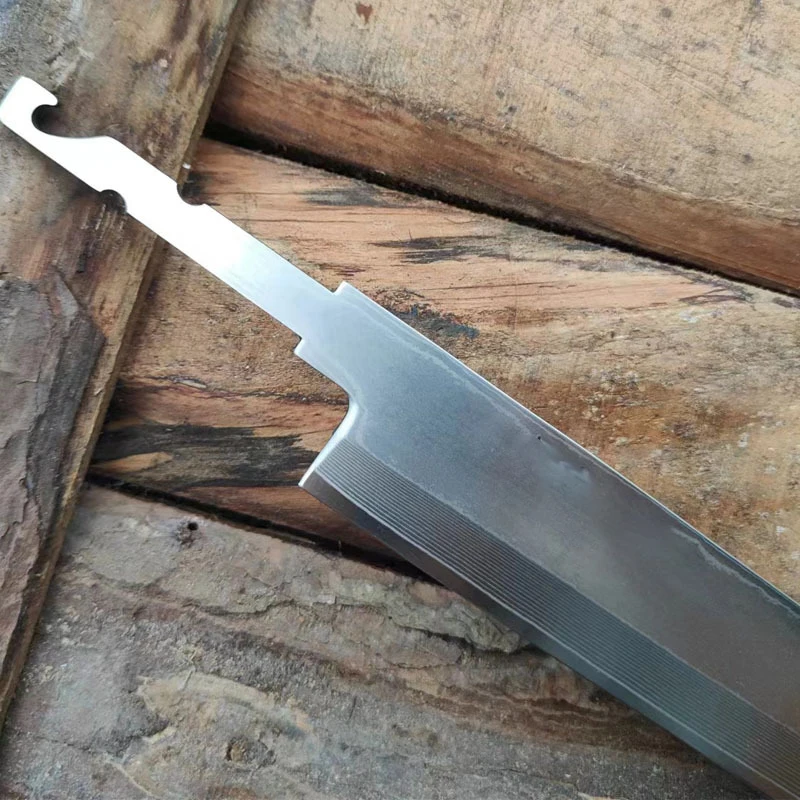 Нож для сашими без ручки дамасская сталь двустороннее лезвие острый тесак