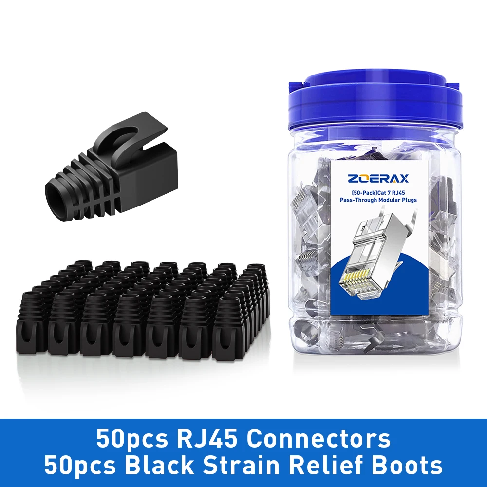 

Комплект проходных разъемов ZoeRax RJ45 Cat7/Cat6A 50 шт.