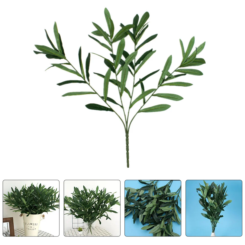 

Olive Branches Greenery Stems Artificial Faux Vasesbranch Stem Picks Leaves Tree Leafplant Vine Oil Decoration Bouquet Wreath