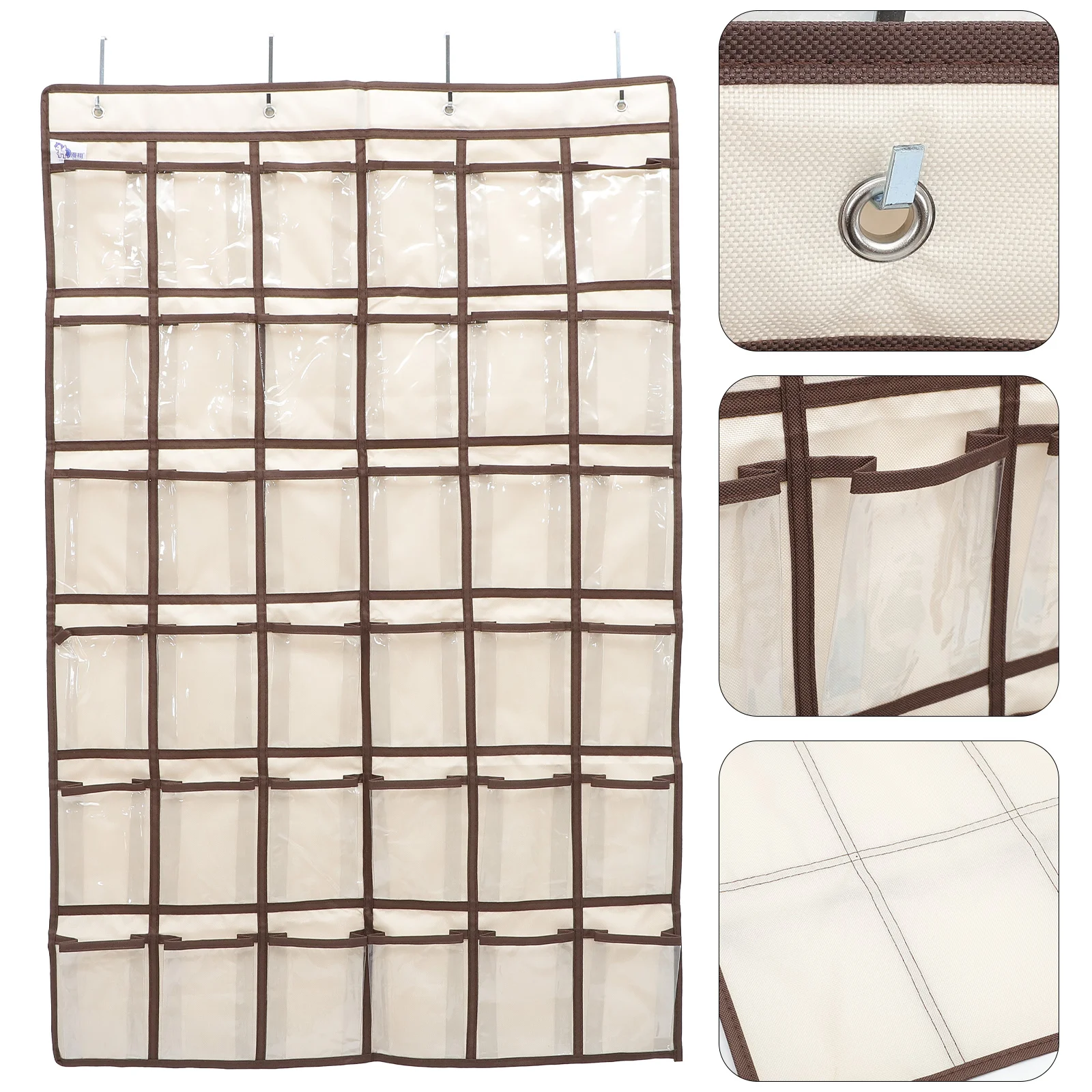 

36 Grid Hanging Bag Jewelry Stands Mobile Phone Classroom Storage Pouch Cell Metal Organizer Child Wall Pocket