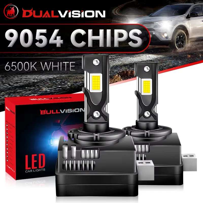 

Dualvision D3S LED D1S Canbus HID D2S D4S D1R D2R D3R D4R Лампы для автомобильных фар 9054 CSP Чип 6500K 1: 1 Размер Автолампы Plug&Play