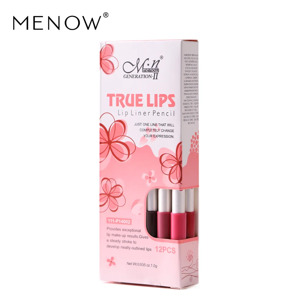 

Menow Makeup P14002 Lip Liner 12 Colors Mixed Color Lipstick Pen Cosmetics