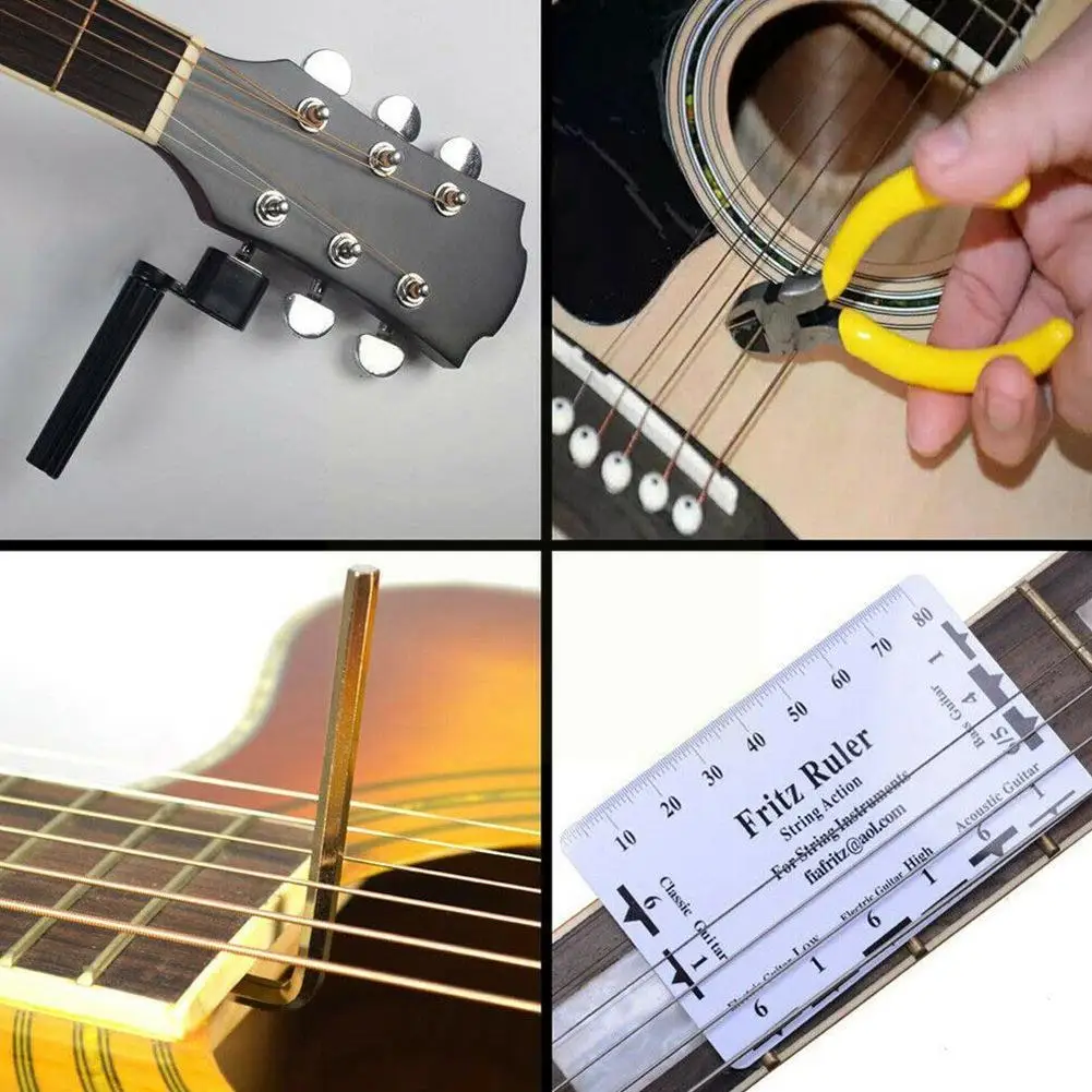 

Guitar String Organizer String Action Ruler Tool Kit Tool Repair Maintenance Kit Guitar Tool Measuring C1u7