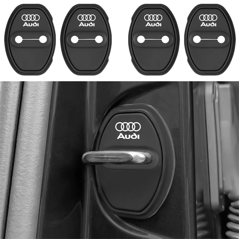 Фото Комплект из 4 защитных накладок на замки дверей автомобиля для Audi Sline TT A1 A2 A3 A4 A5 A6 A7 A8 8P B6 B7 B8 C5 C6 C7 Q5 Q7 Rline S1 S2 S3 S4 S5 S6 №3