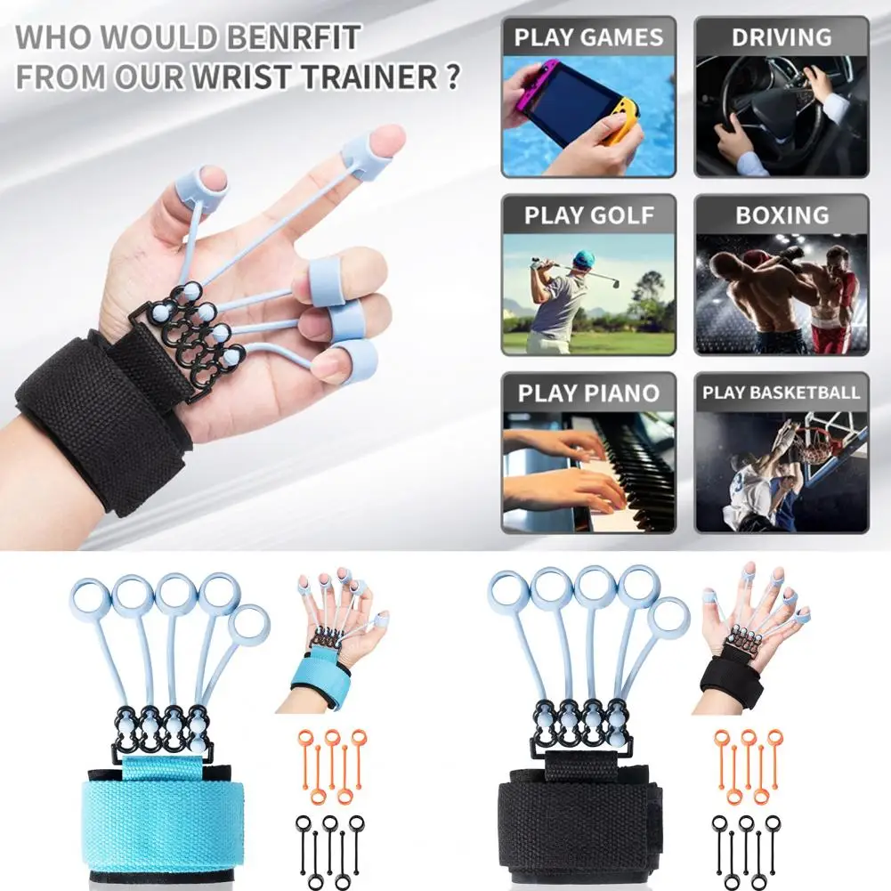 

Eco-friendly Finger Strength Trainer Fastener Tape Non-slip Tear-resistant Finger Exercise Band Finger Training