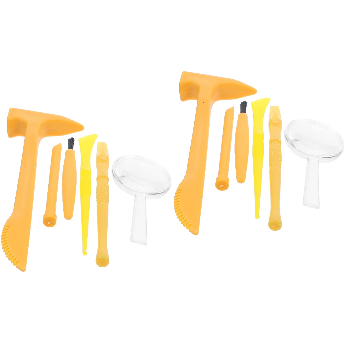 

6 Sets Kids Digging Tools Science Education Toy Chisel Brush Toys Bulk Gemstone Excavation Hammer Plastic Spatula DIY Kit