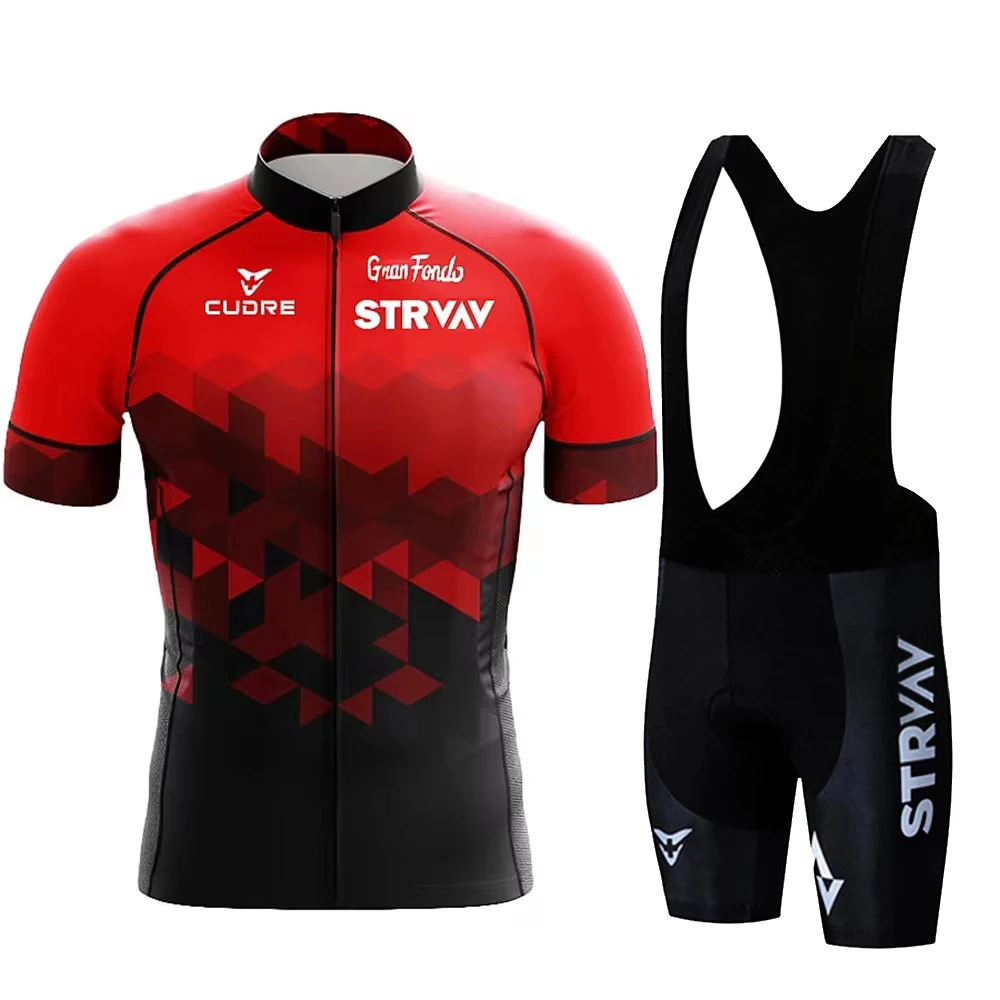 Мужской Летний Велосипедный Комплект STRVAV 2024 Велосипедная Форма С Короткими