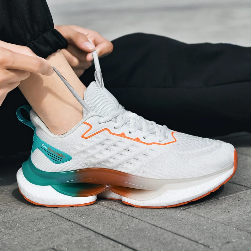 Men Shoes Casual Shoes Men Fashions Male Mesh Shoes Men Sneakers Big Size Zapatillas Hombre Blue 2023 New Sport Blade Shoes 44