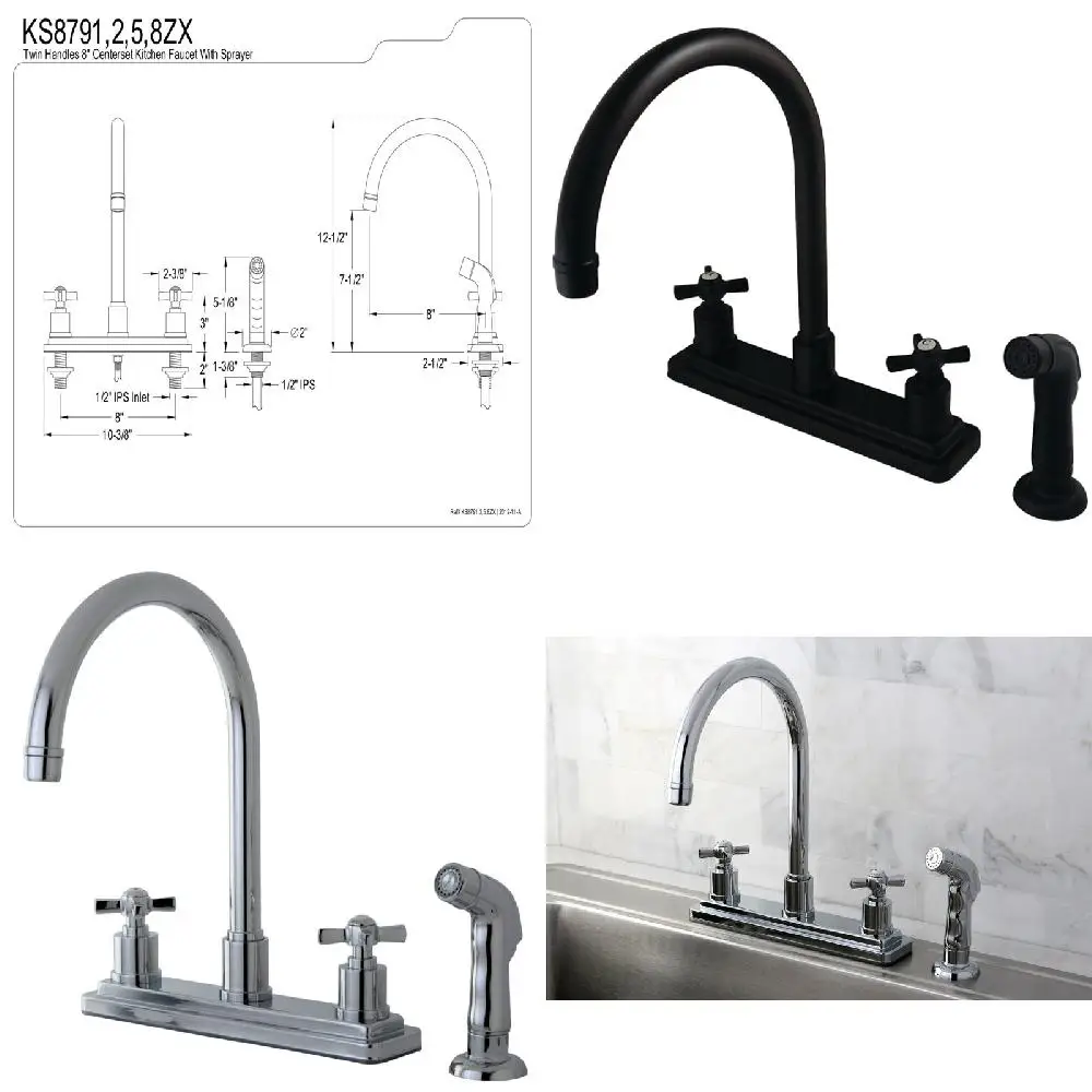

Luxurious, Stylish and Durable Oil Rubbed Bronze Millennium Centerset Kitchen Faucet - Timeless Addition to Your Home Decor.