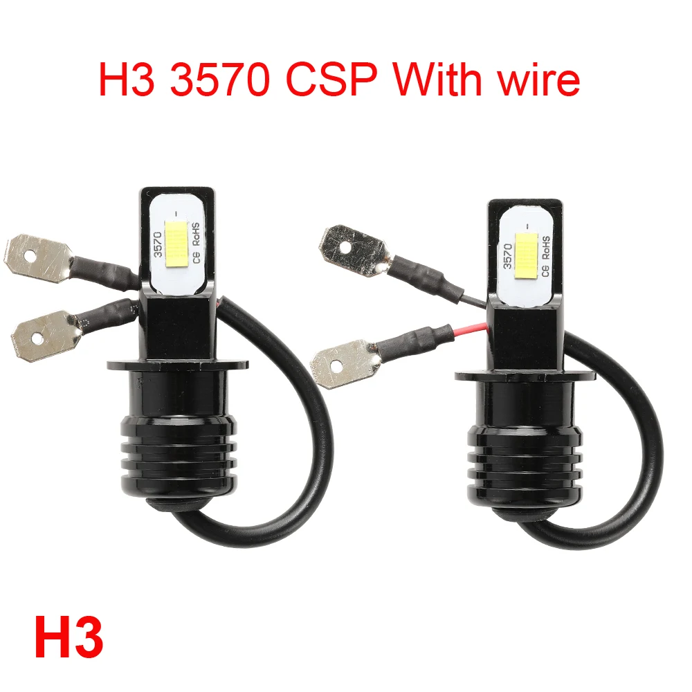 2 шт. Автомобильные светодиодные лампы H4 H7 CSP 880 881 H11 H8 H9 9006 HB4 H1 9005 HB3 6000 лм 4300 К -