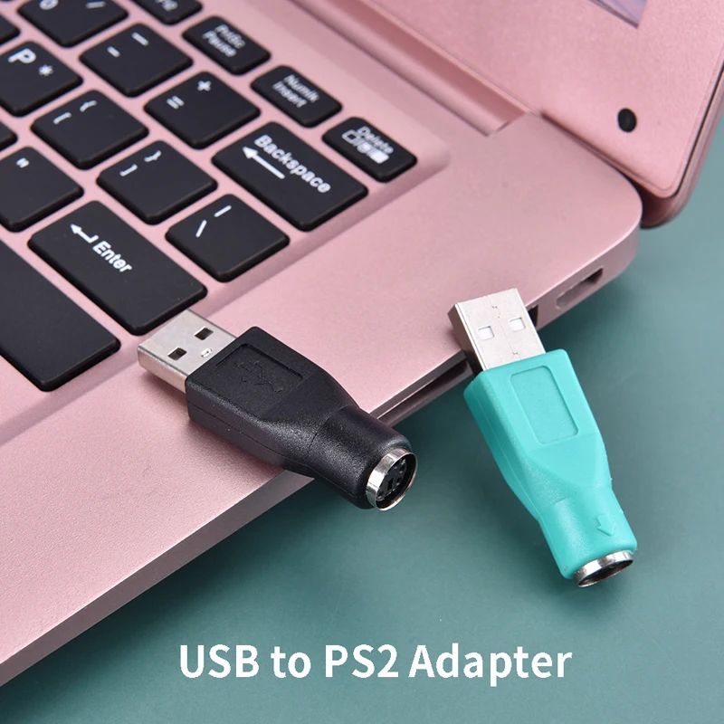 

PS2 PS/2 Female To USB Male Adaptor Converter Adapter PC Laptop Mouse Keyboard