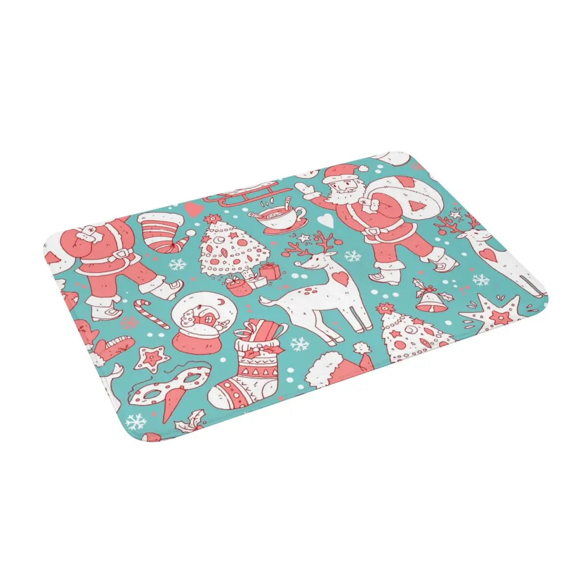 

Christmas Snowman 24" X 16" Non Slip Absorbent Memory Foam Bath Mat for Home Decor/Kitchen/Entry/Indoor/Outdoor/Living Room