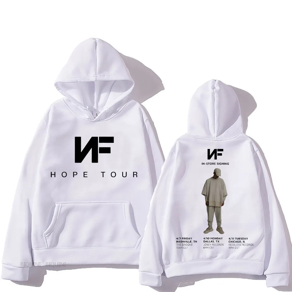 NF Hope Tour 2024 винтажная толстовка в стиле хип-хоп с капюшоном флисовая одежда
