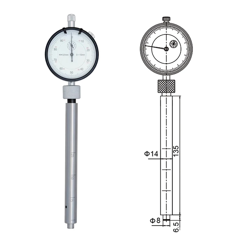 Микрометр с циферблатом 200-300 мм 0 01 204-13-000