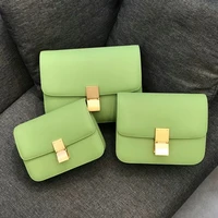 leather ladies tofu bag luxury design handbag wallet inside and outside leather color messenger bag womens box small square bag