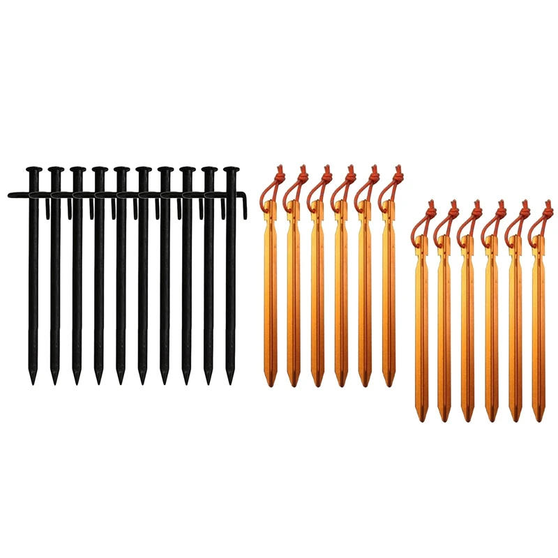 

22 Packs Outdoors Tent Stakes Pegs,Canopy Stakes Tent Pegs Beach Tent Stakes