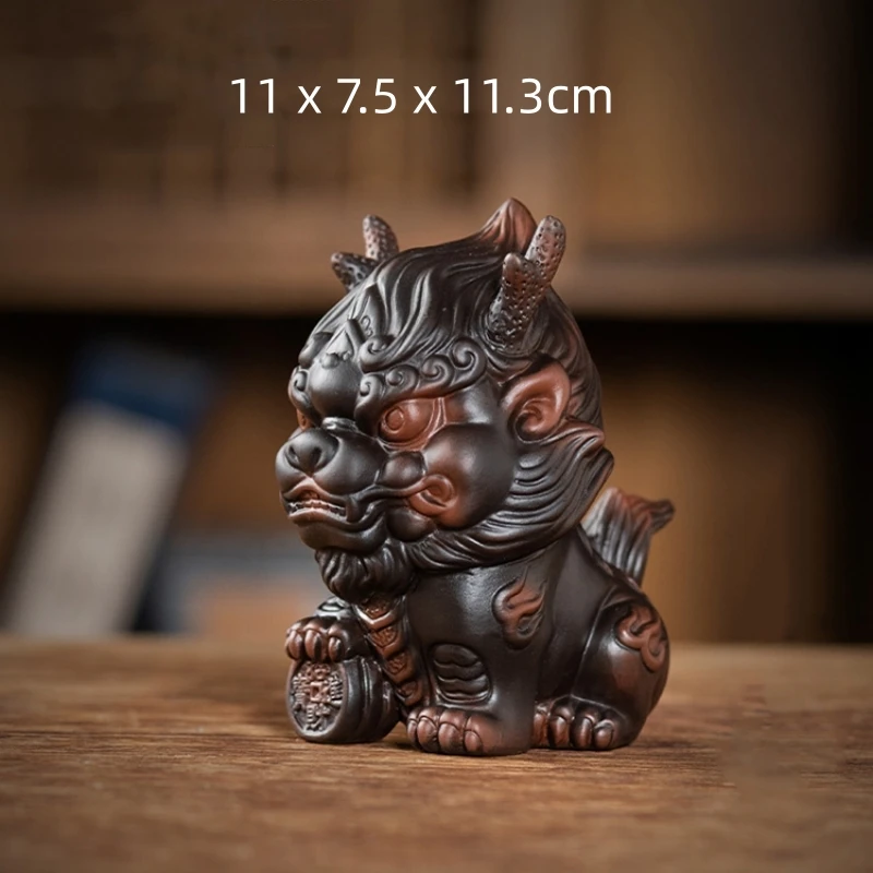 

Фиолетовая керамическая фигурка Килин JIANGXINSHE