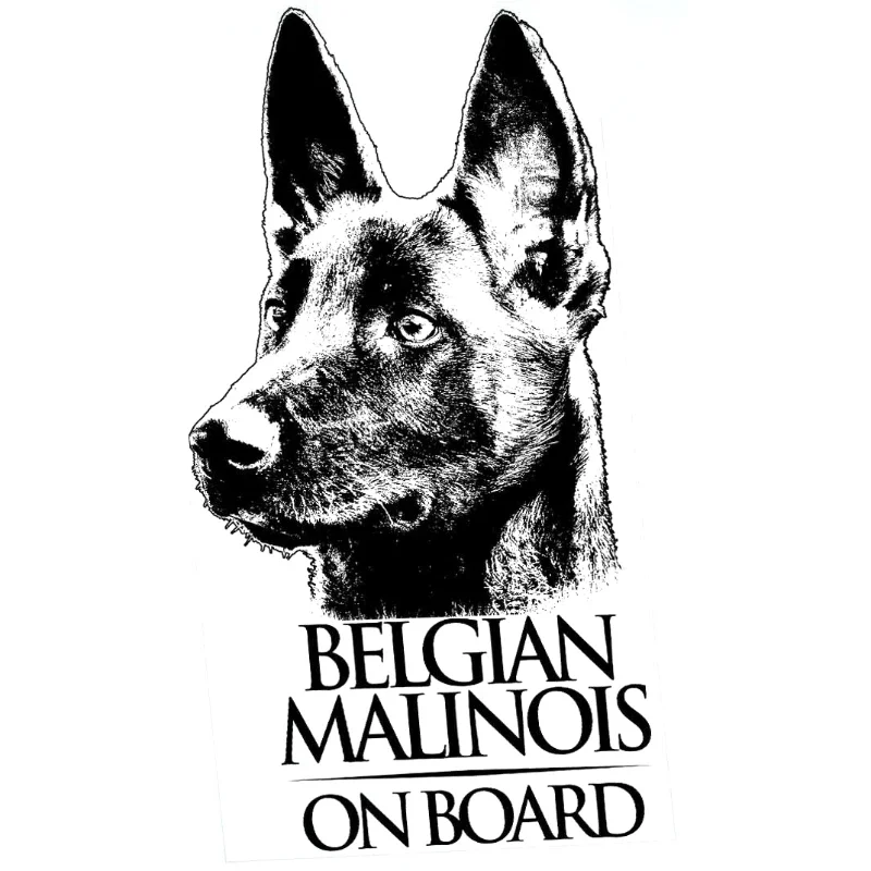 

Бельгийская прозрачная виниловая наклейка Malinois для окна, Mechelaar овчарка, знак собаки, художественная печать, наклейка, аксессуары