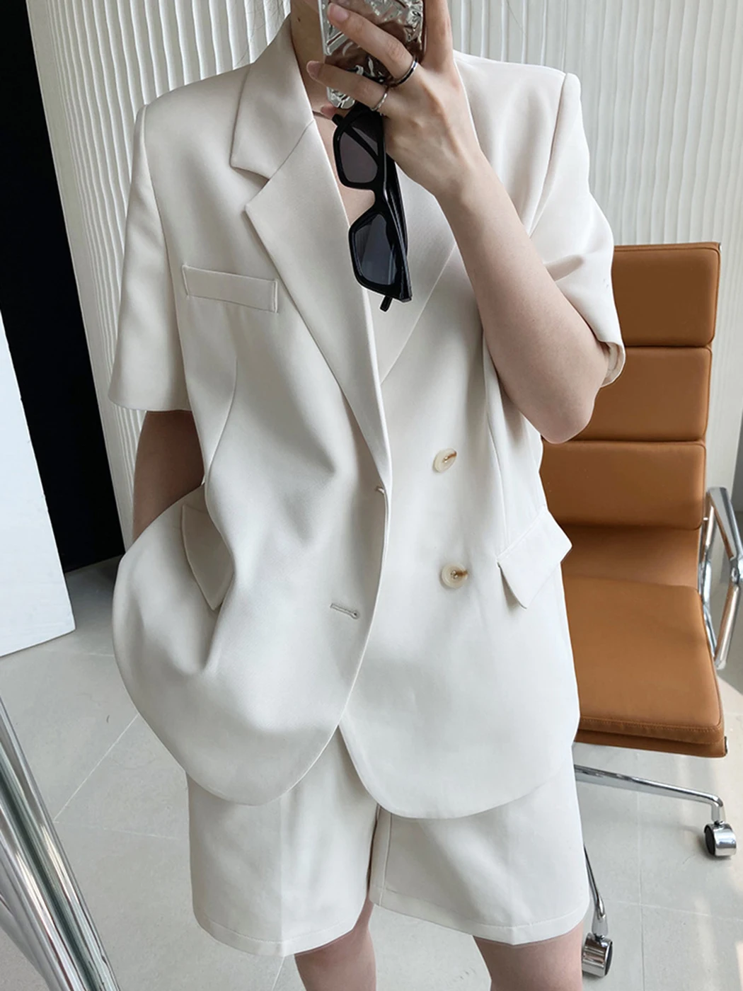 

Pirate Hippie Solid Suit Sets Woman 2022 Summer Notched Collar Single Breasted Blazer Short Pant Femme Casual Two Piece Set