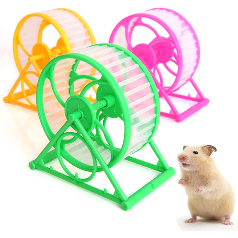 

Assembled Plastic Small Pets Running Wheels Cage Toys Hamster Exercise Wheel For Sized Small Pet Hamsters Gerbil Mice Guinea Pig