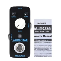 mooer mbd1 blues crab guitar pedal blues overdrive guitar effect pedal true bypass full metal shell guitar parts acccessories