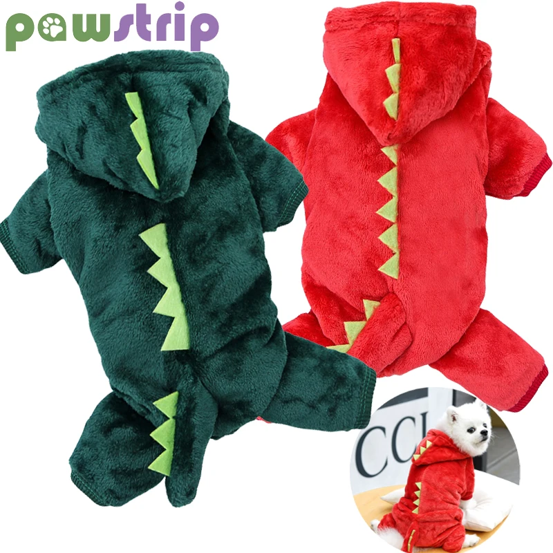 

Dog Hoodies Winter Warm Dog Clothes Funny Dinosaur Shaped Dog Coat Soft Puppy Kitten Four-Legged Dogs Jacket Pet Clothing