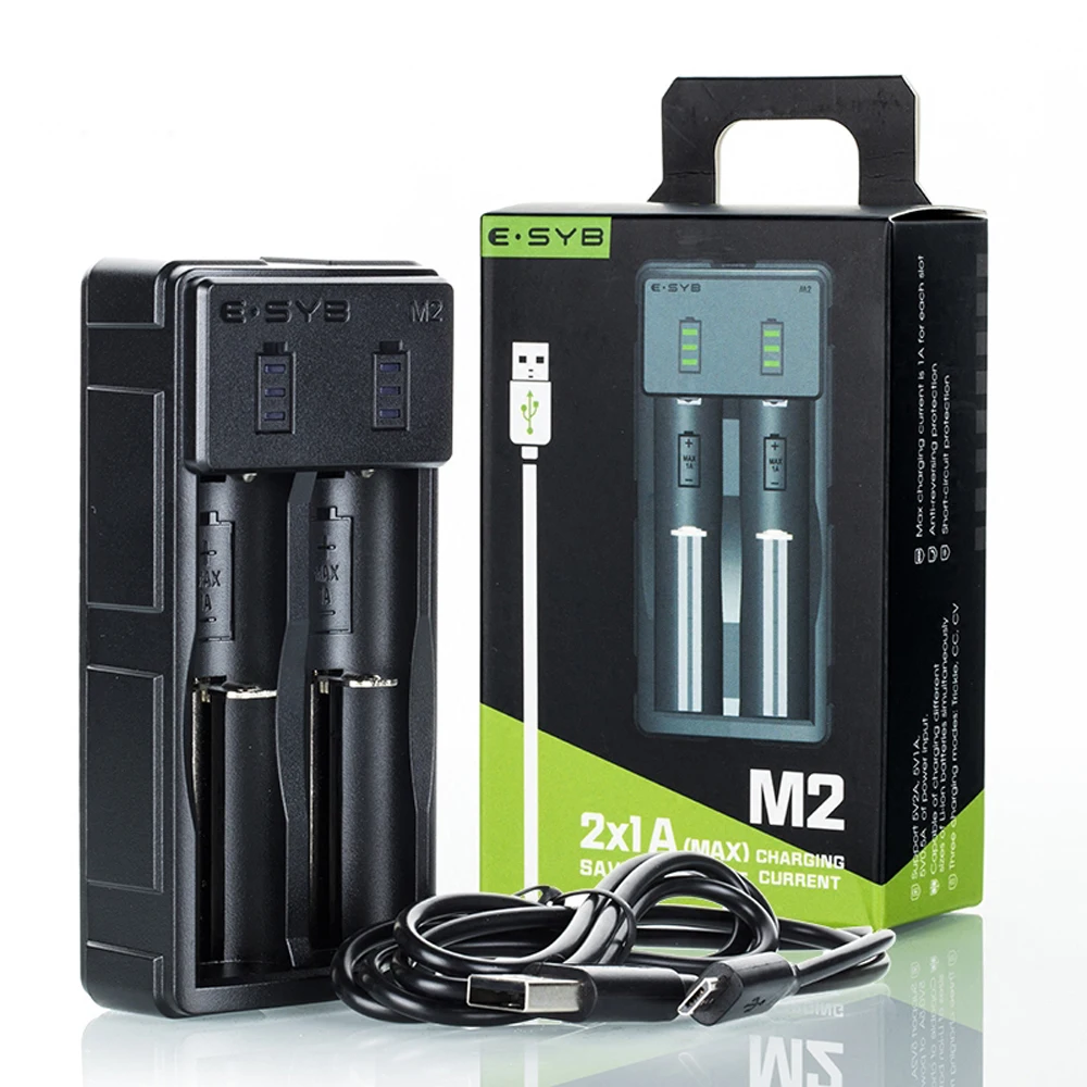 

ESYB M2 Battery Charger for 18650 Rechargeable Batteries 20700 3.7V Lithium Li-ion Battery Charger