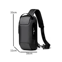 drop shipping waterproof usb multifunction crossbody shoulder bag anti theft mens cross body sling chest bag pack for male