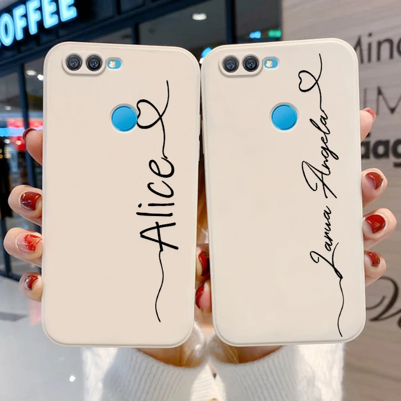 

Custom Name DIY Letter Case For Huawei P30 Lite P40 P50 Pro Cover Honor 20 9X 50 Pro 20S Nova 5T 7i 6 SE Y9 Y6 Prime Pro 2019